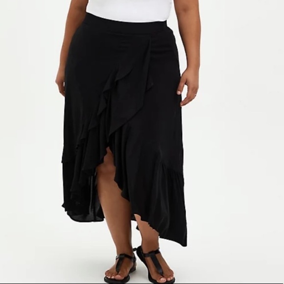 TORRID NWT MAXI CHALLIS HI-LOW SKIRT - Picture 3 of 6